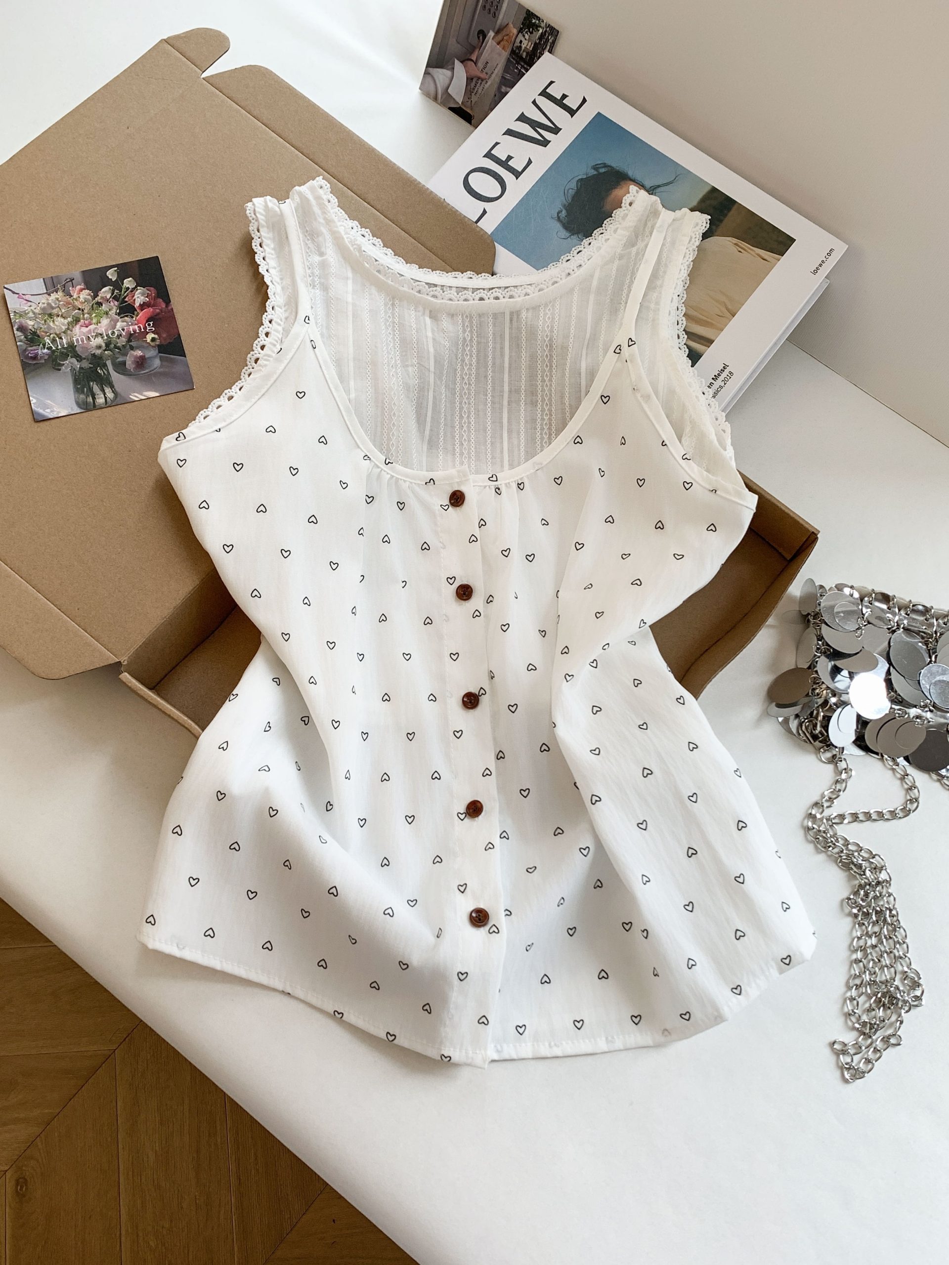 Women Summer Plaid Shirt Vest Fake Two-Piece Sleeveless Top - Image 3