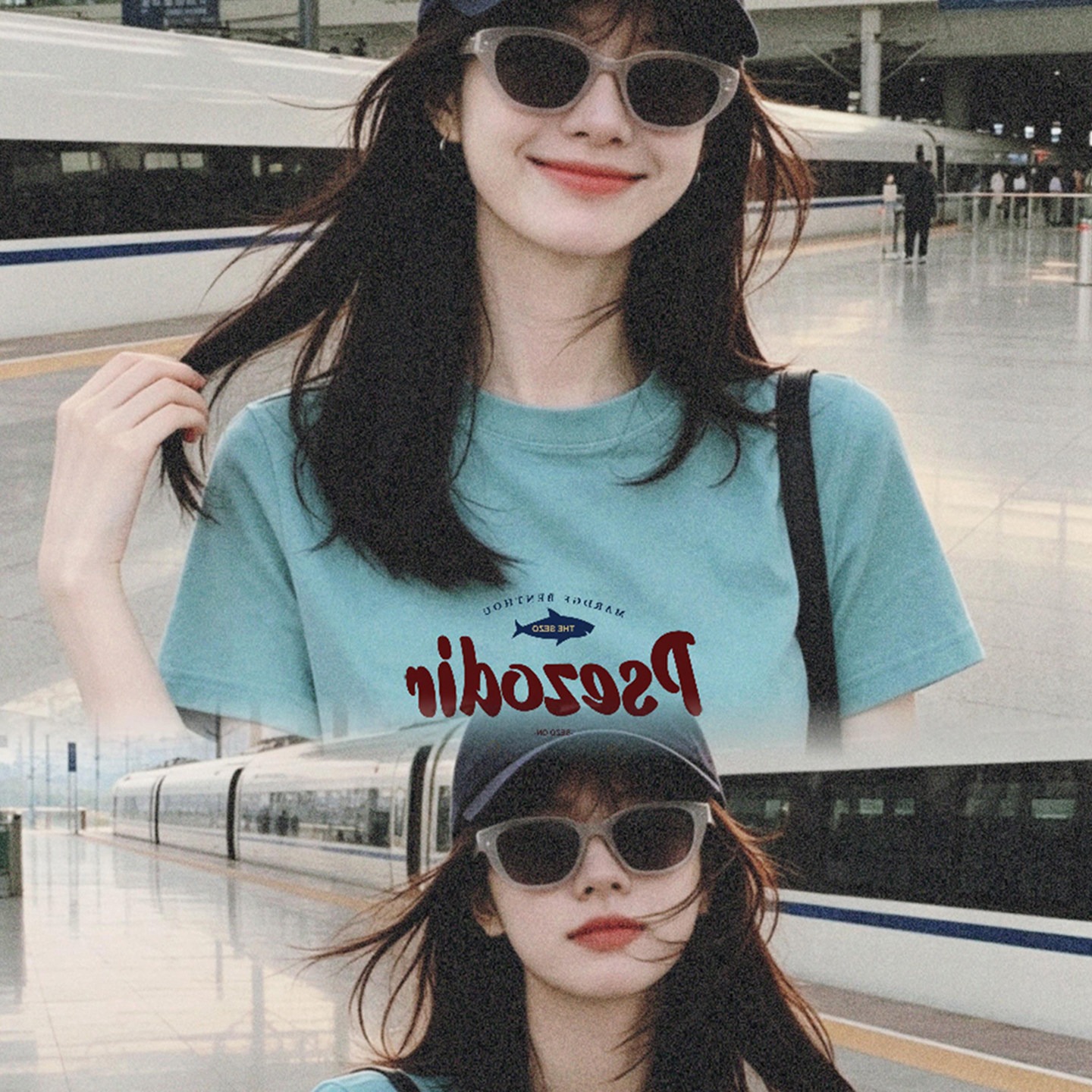 Women's Casual Letter Print Short Sleeve T-Shirt 2026 Summer Top - Image 5